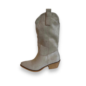 MALIEN BEIGE POINTED TOES BOOTS
