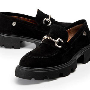 POPA Velor Black Loafers
