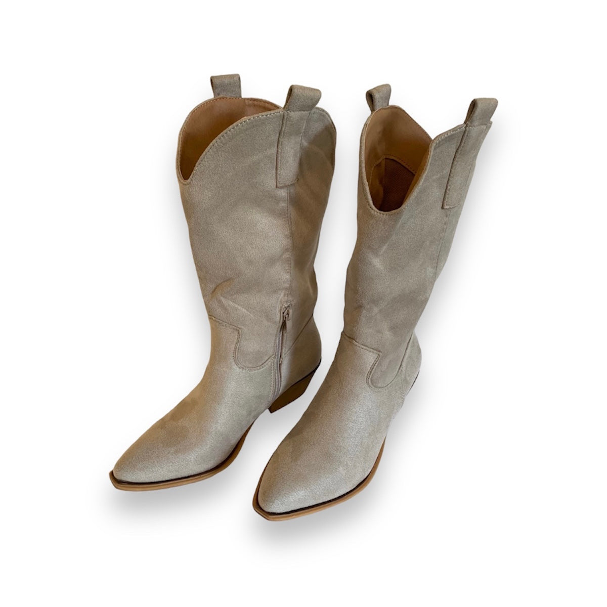 MALIEN BEIGE POINTED TOES BOOTS