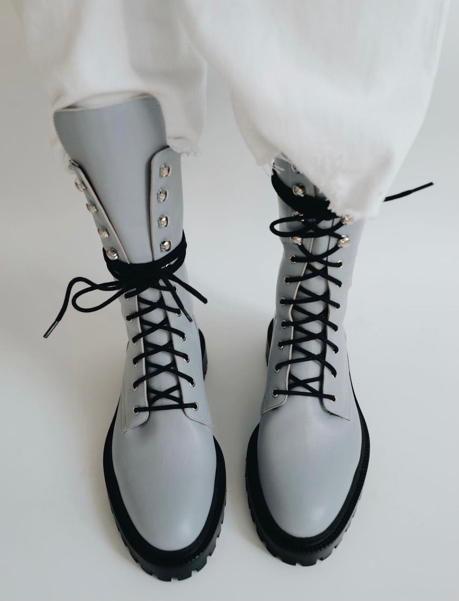 Combat Boots Inch2 Shoes Inch2 Studded Boots Size EU 39 US Black