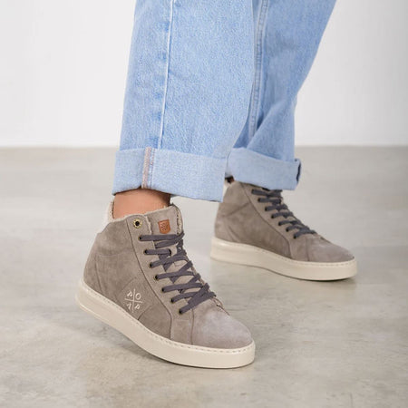 POPA Grey Suede Ankle Sneakers