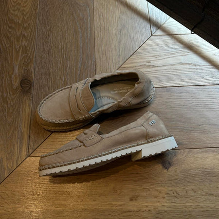 PATRIZIA BONFANTI BEIGE SUEDE LOAFERS