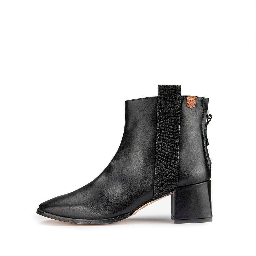 POPA Alice Black Ankle Boots
