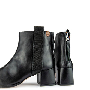 POPA Alice Black Ankle Boots