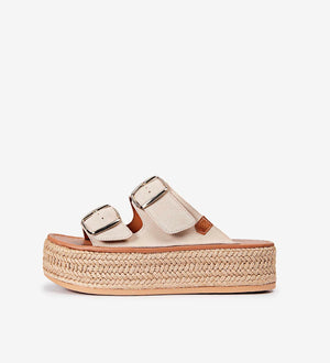 POPA Beige Serraje Sandals