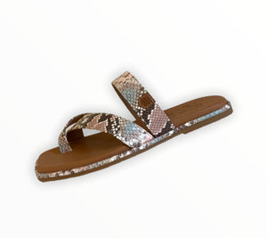 POPA SNAKE PRINT SANDALS