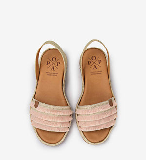 POPA Coral Fringed Avarca Sandals