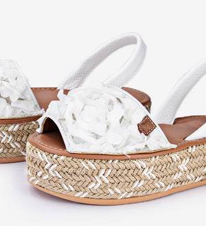 POPA White Petals Avarca Sandals
