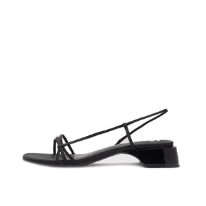 MIISTA BLACK SILK SANDALS