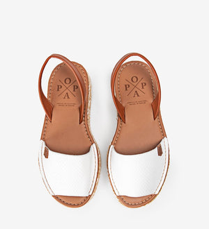 POPA White Sauvage Sandals