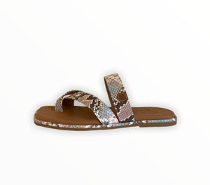 POPA SNAKE PRINT SANDALS