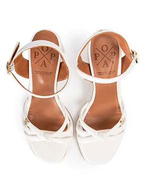 POPA FULL WHITE HEELED SANDAL