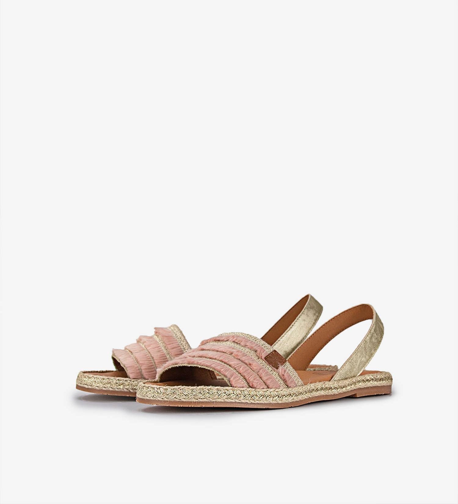 POPA Coral Fringed Avarca Sandals