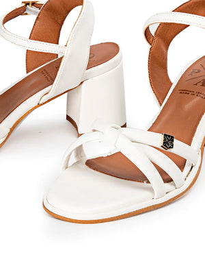 POPA FULL WHITE HEELED SANDAL