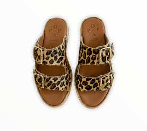 POPA LEOPARD PRINT SANDALS